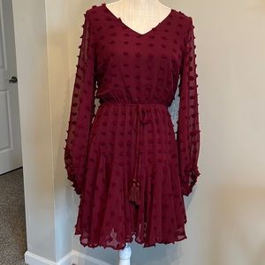 SHE+ SKY stunning burgundy, ladies dress